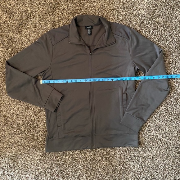 Forever 21 Army Green Men’s Zip Up Sweatshirt - Picture 3 of 9